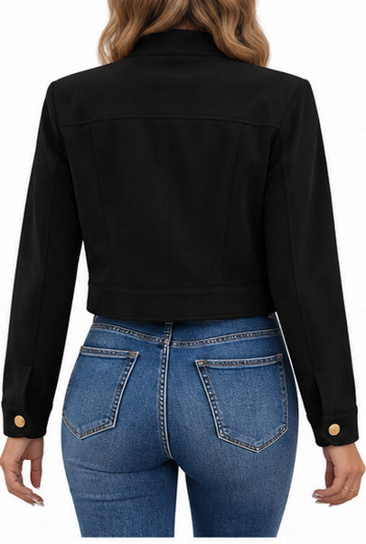 Chaqueta corta negra - trasera