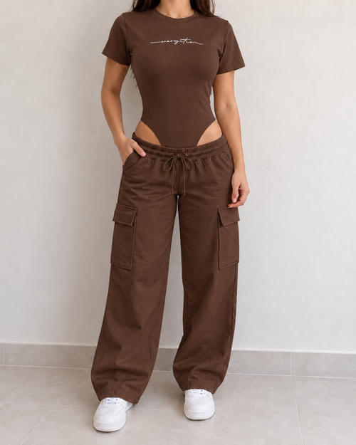 Conjunto Body y Pantalón Cargo Mujer