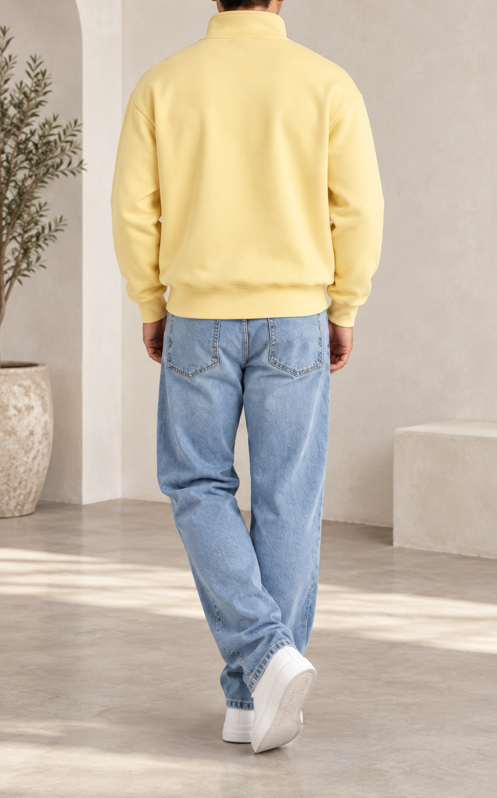 Amarillo pastel trasera