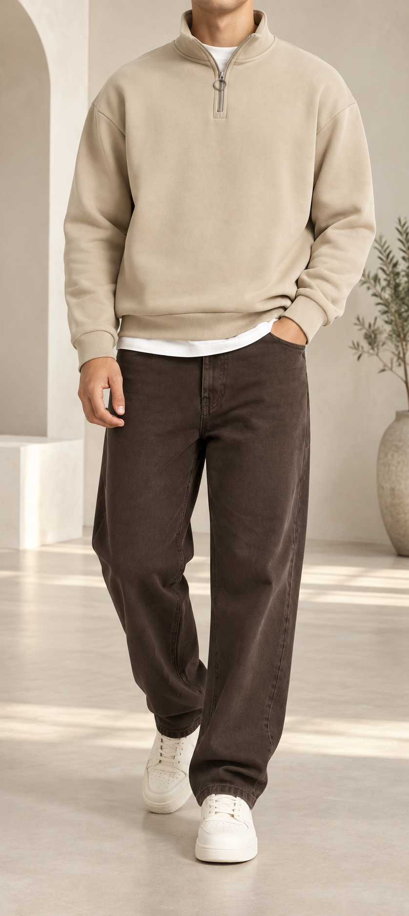 Beige desierto frontal