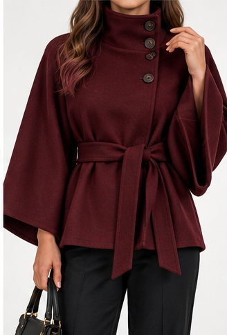 Capa Milano burdeos frontal