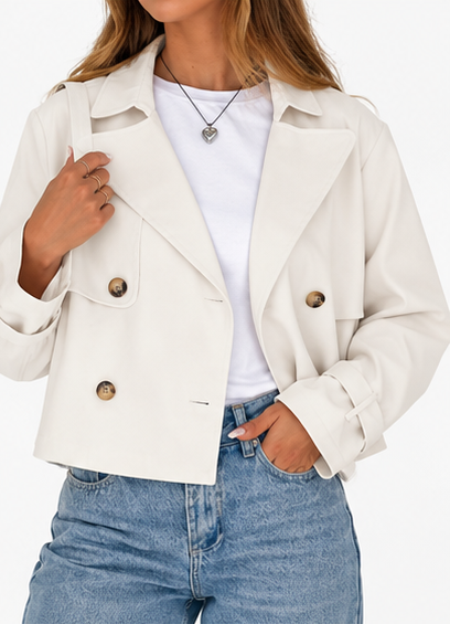 Chaqueta corta blanca - frontal