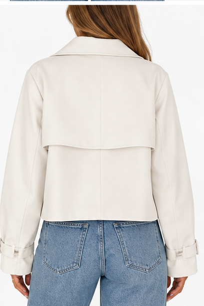 Chaqueta corta blanca - trasera