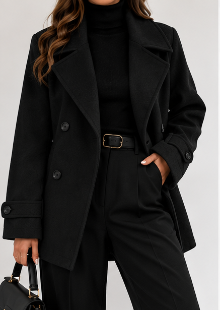 Chaqueta formal negro frontal