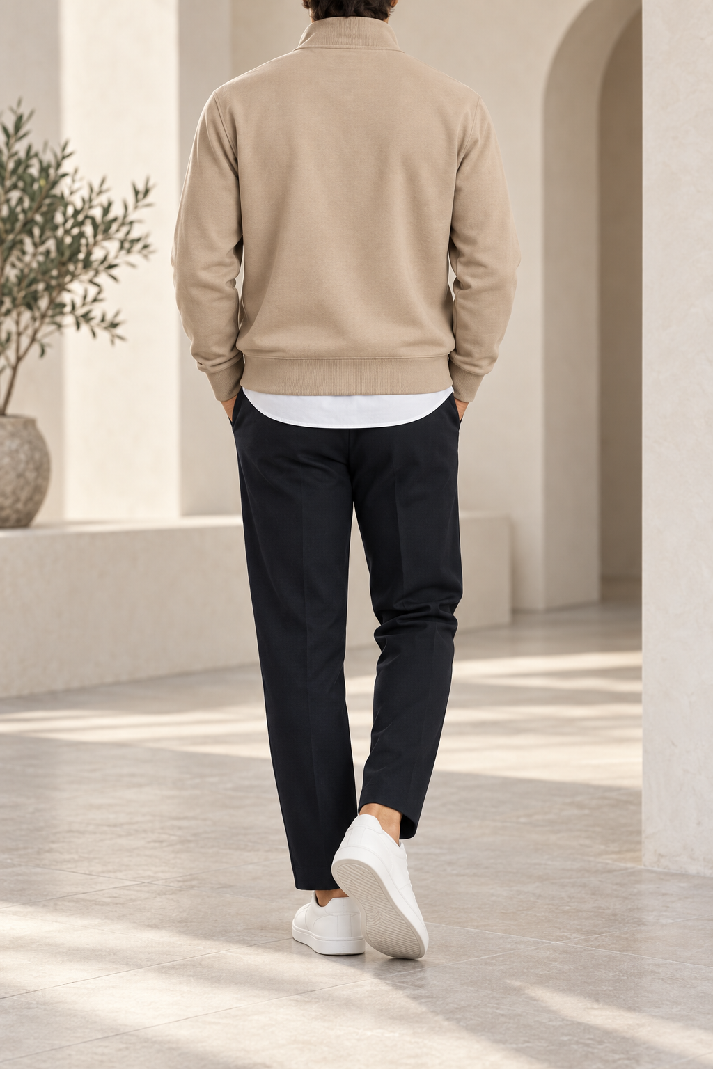 Conjunto beige desierto trasera