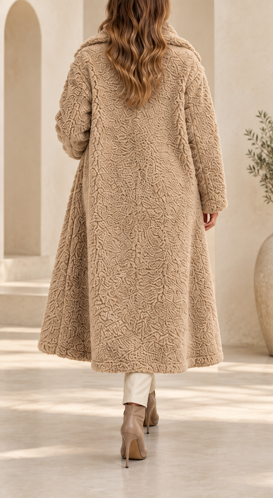 Conjunto de Borrego + Jersey Beige trasera