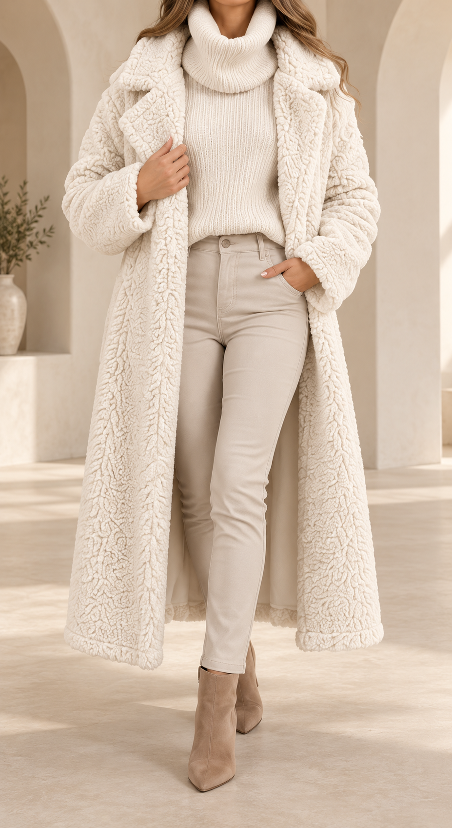Conjunto de Borrego + Jersey Blanco frontal