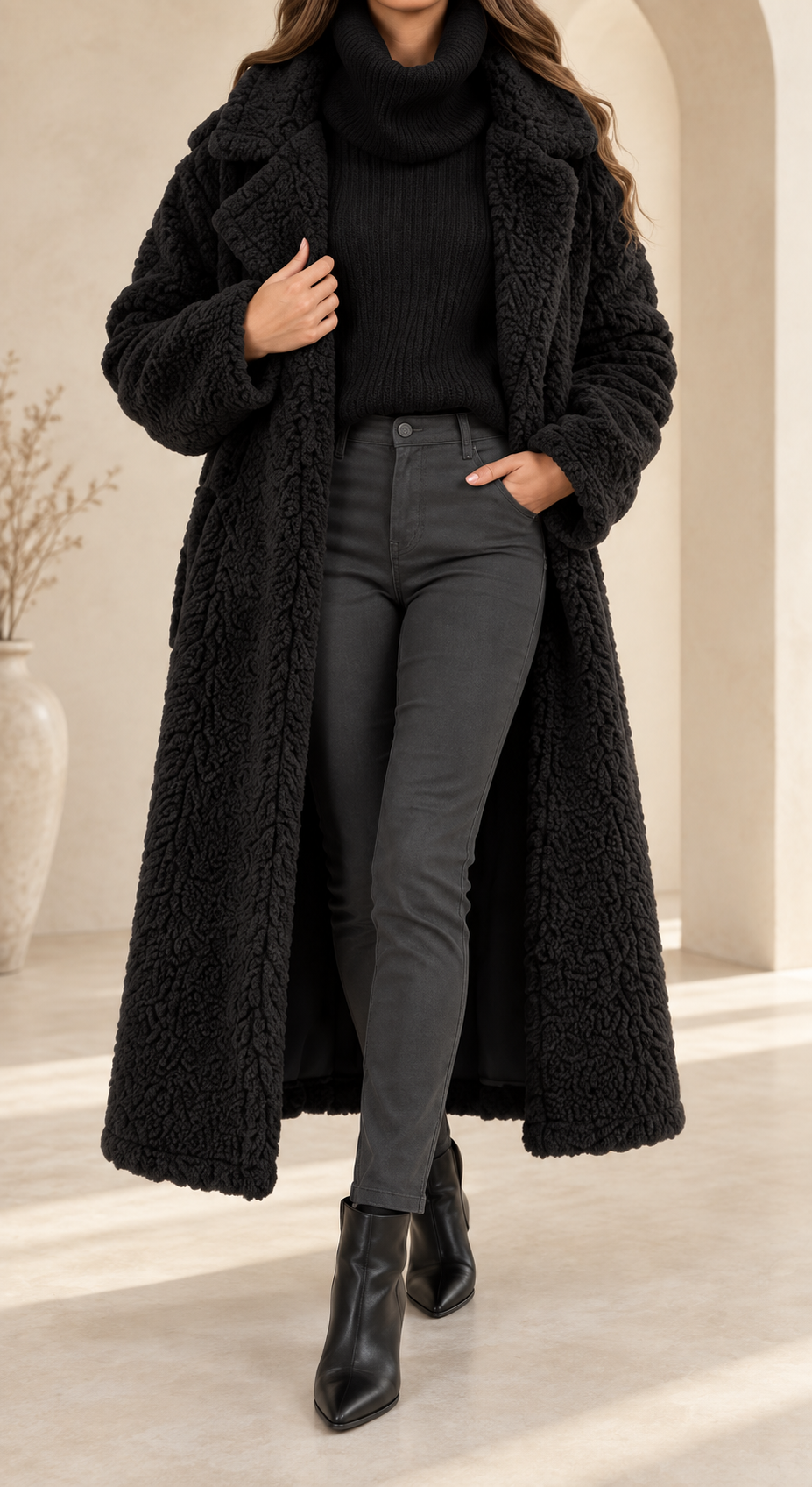 Conjunto de Borrego + Jersey Negro frontal