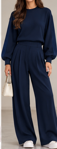 Conjunto Isabel azul media noche frontal