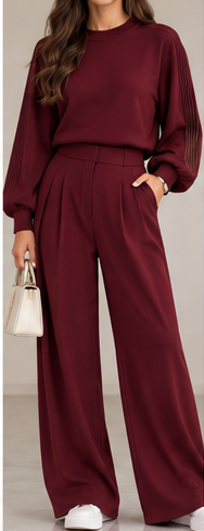 Conjunto Isabel burdeos frontal