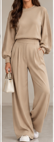 Conjunto Isabel marrón desierto frontal