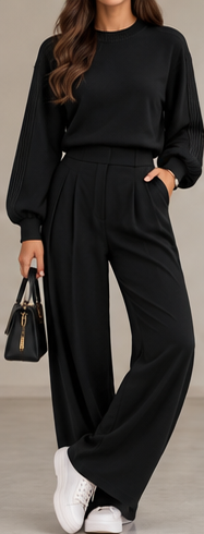 Conjunto Isabel negro frontal
