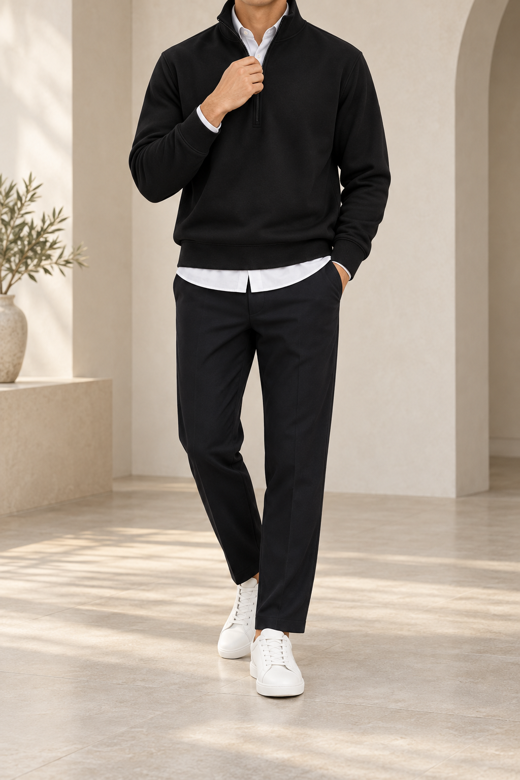 Conjunto negro frontal