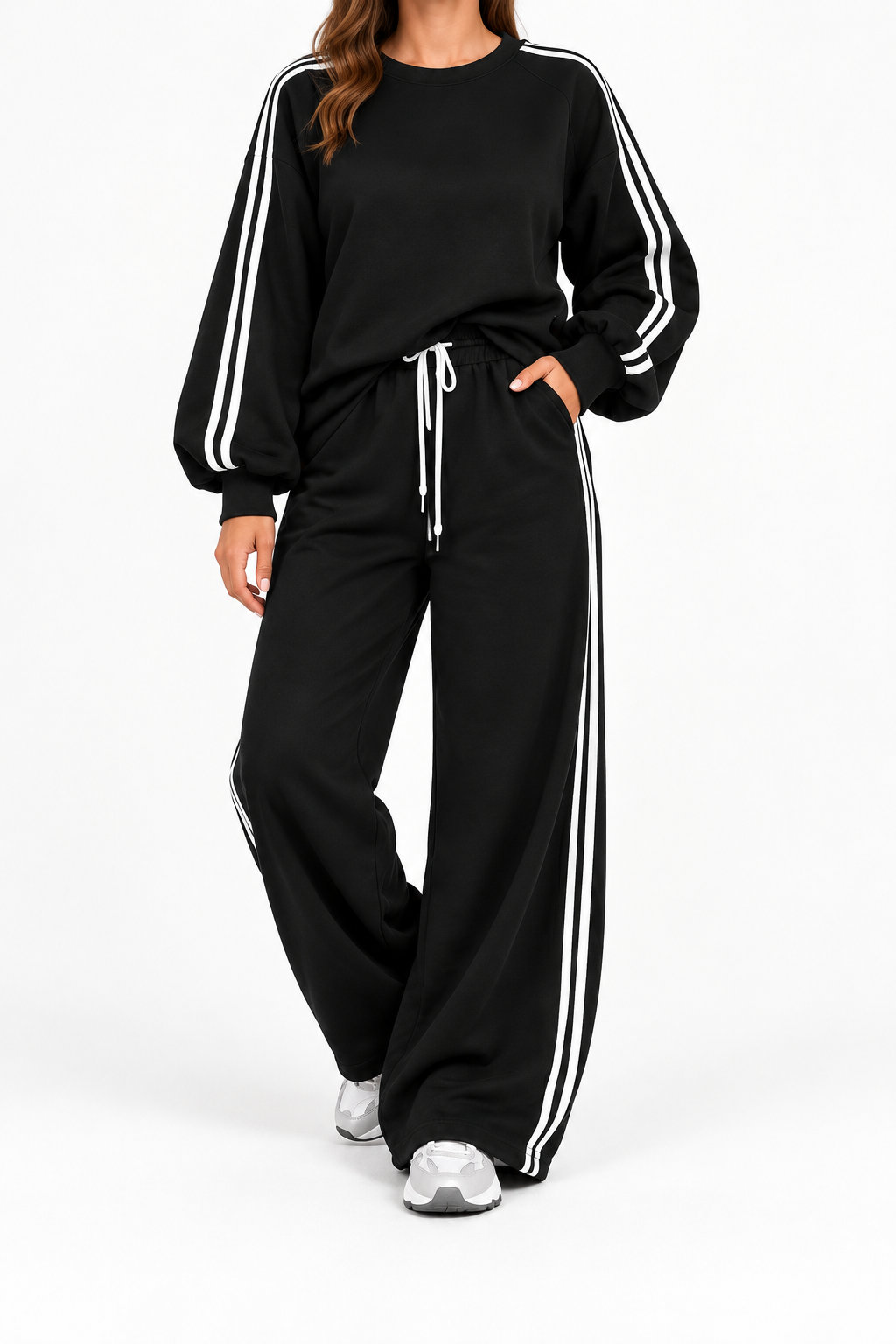 Conjunto Sport Chic negro - frontal postura distinta