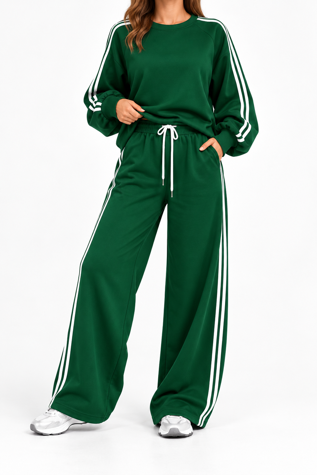 Conjunto Sport Chic verde esmeralda - frontal postura distinta