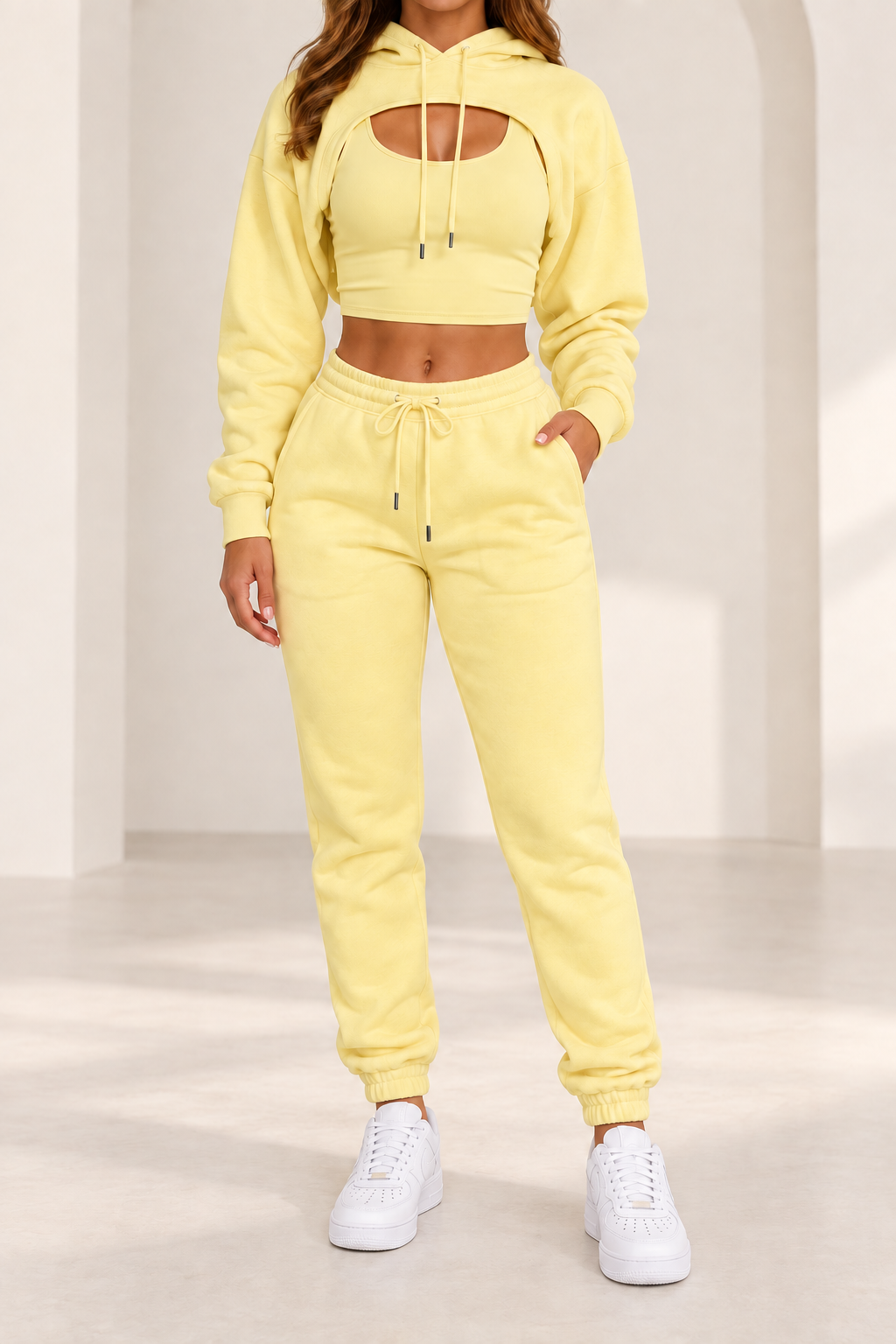 Conjunto Urban amarillo pastel - vista frontal