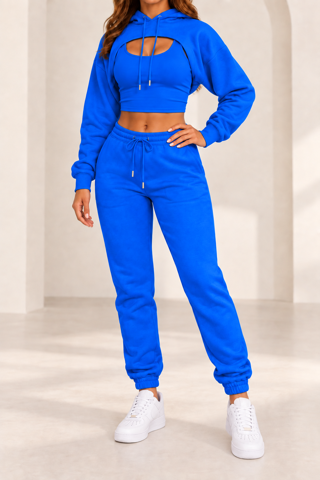 Conjunto Urban azul eléctrico - vista frontal