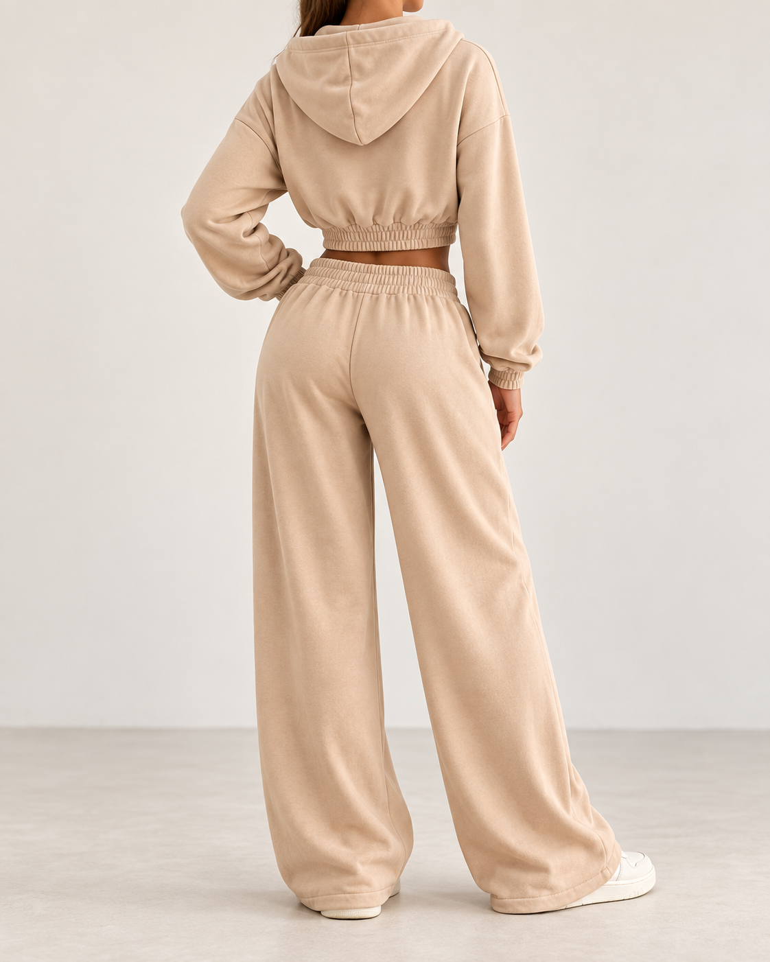 Conjunto Urban Cropped beige - trasera