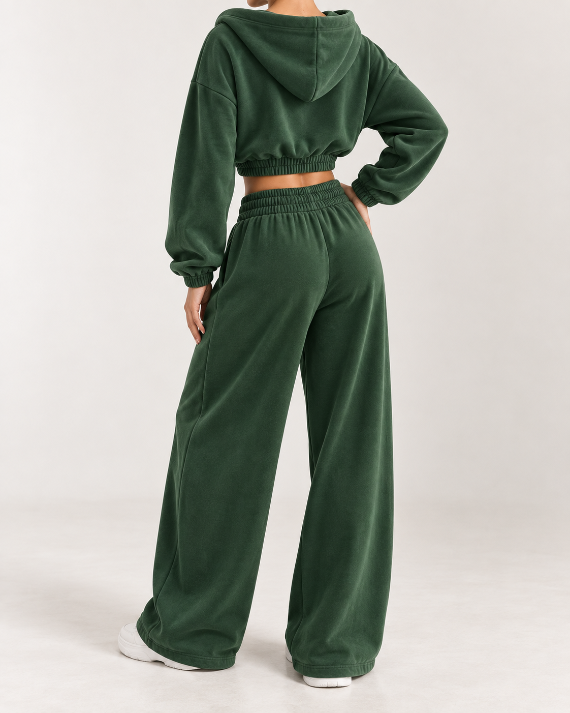 Conjunto Urban Cropped verde bosque - trasera