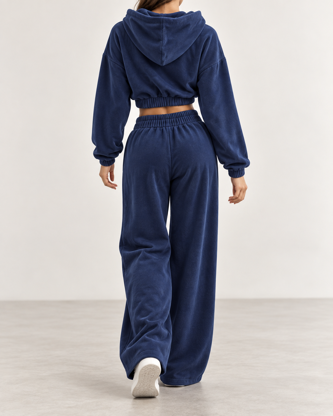 Conjunto Urban Cropped azul marino - trasera