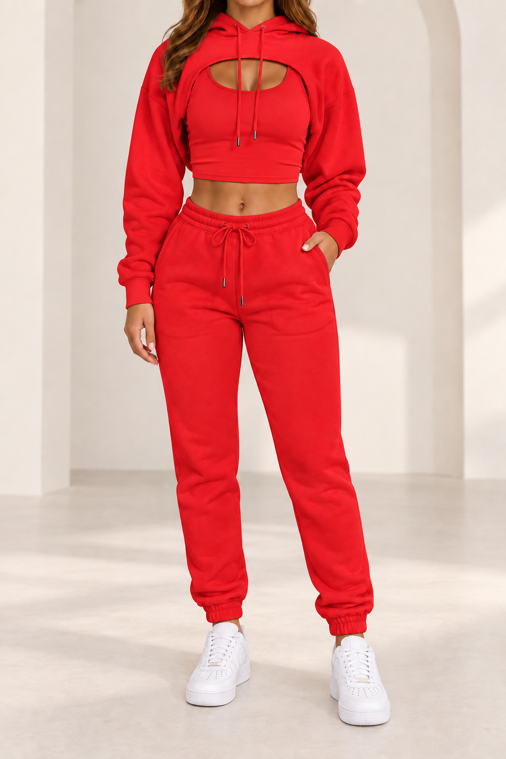Conjunto Urban rojo vivo - vista frontal
