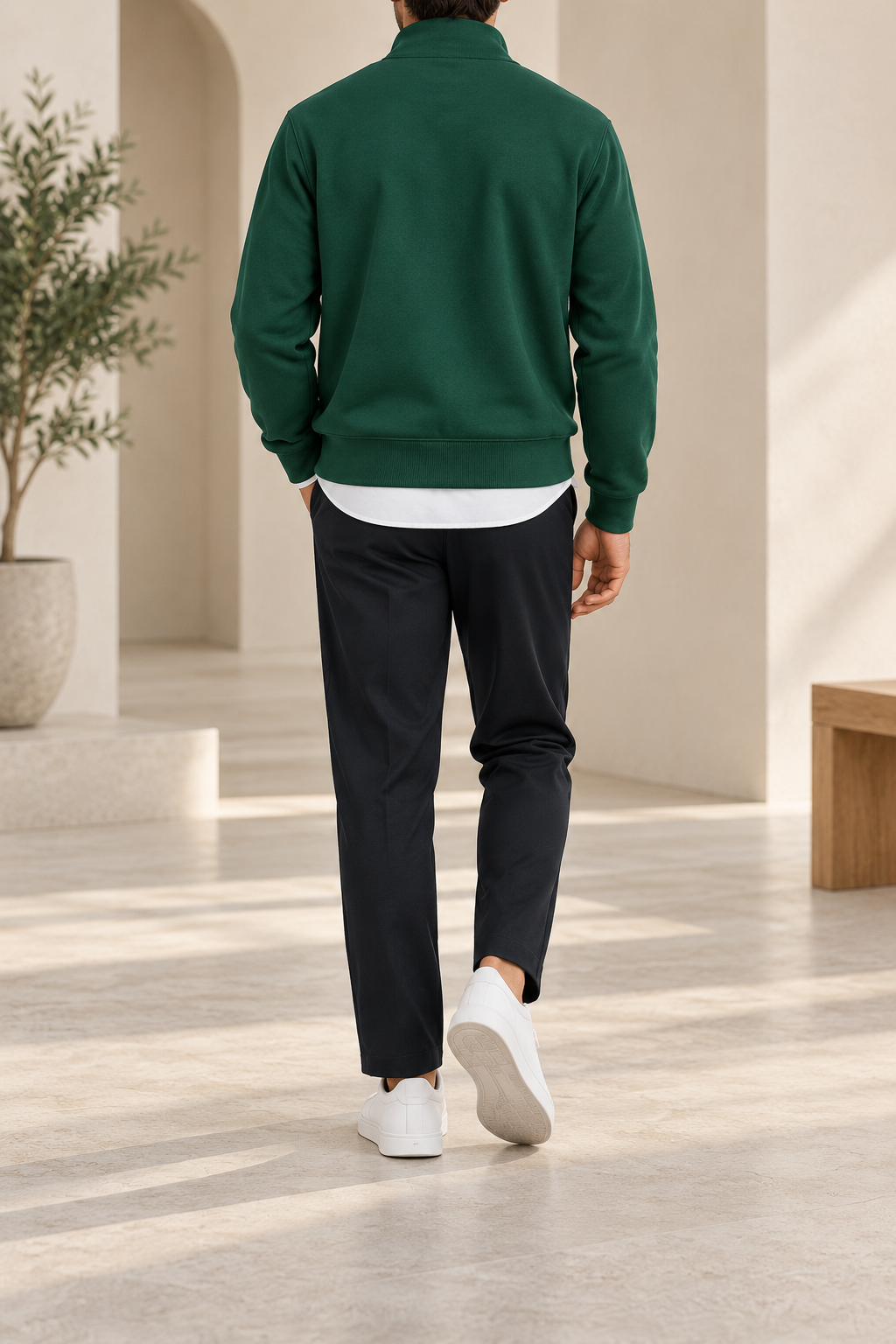 Conjunto verde esmeralda trasera