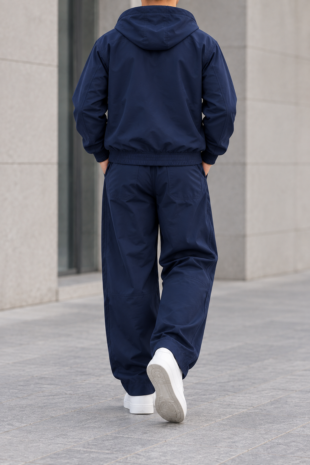 Conjunto Urbano de Hombre con Chaqueta - Azul marino trasera