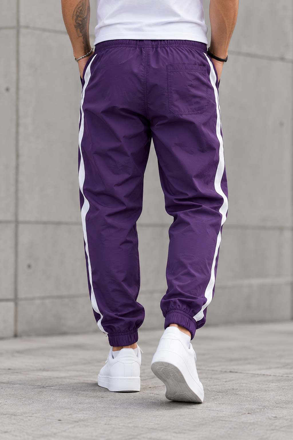 Pantalón Jogger Urbano de Hombre - Morado oscuro trasera
