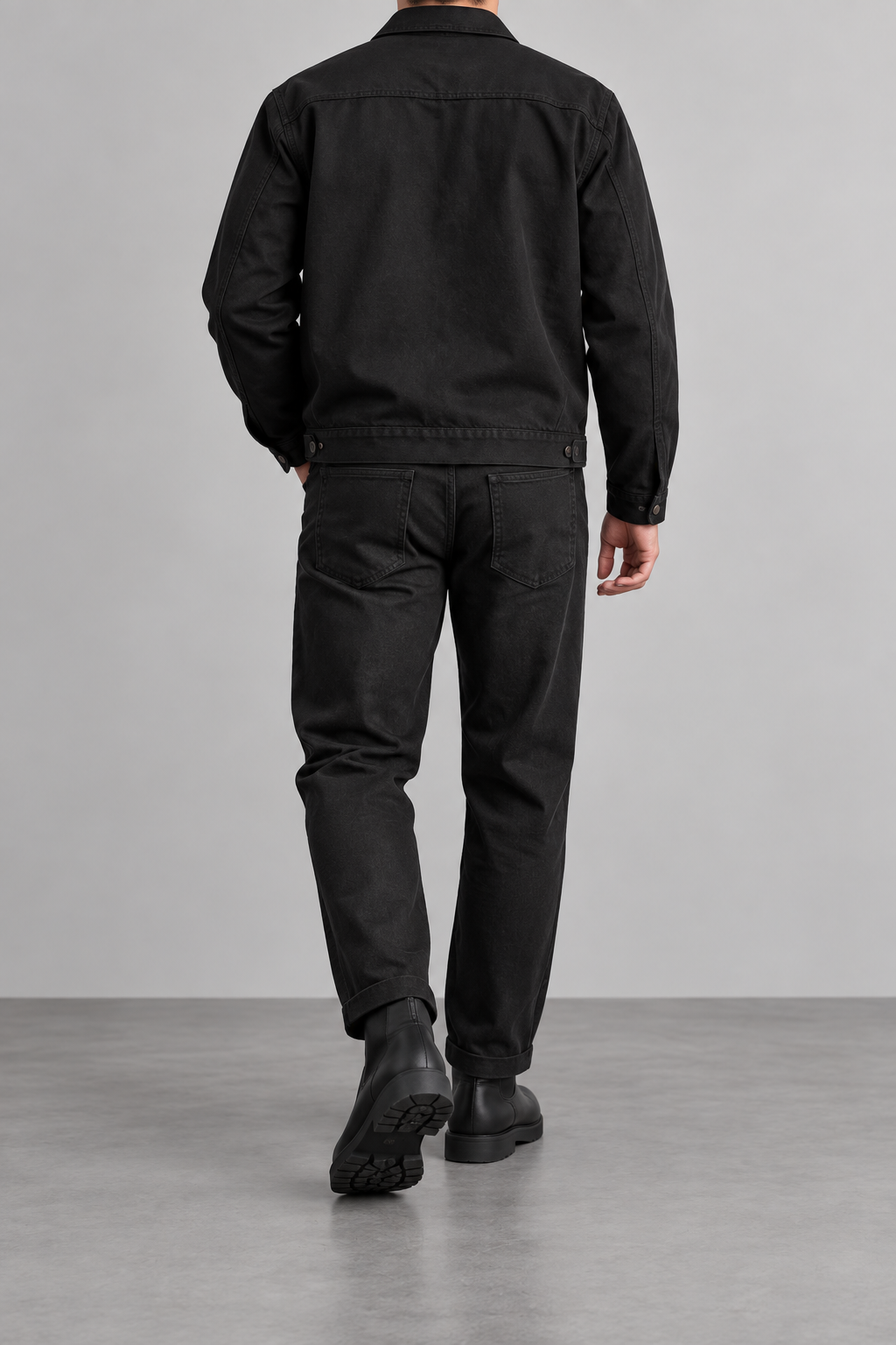 Conjunto Casual Hombre Negro - vista trasera