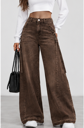 Jeans marrón chocolate frontal