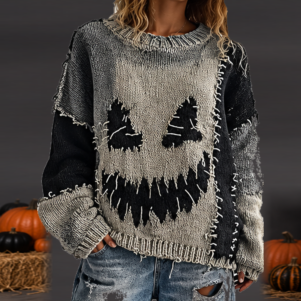Jersey Oversize Desgastado Halloween Actual frontal