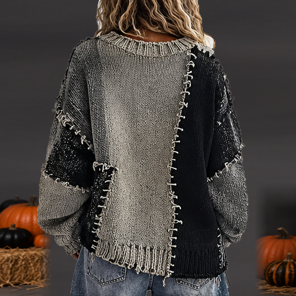Jersey Oversize Desgastado Halloween Actual trasera