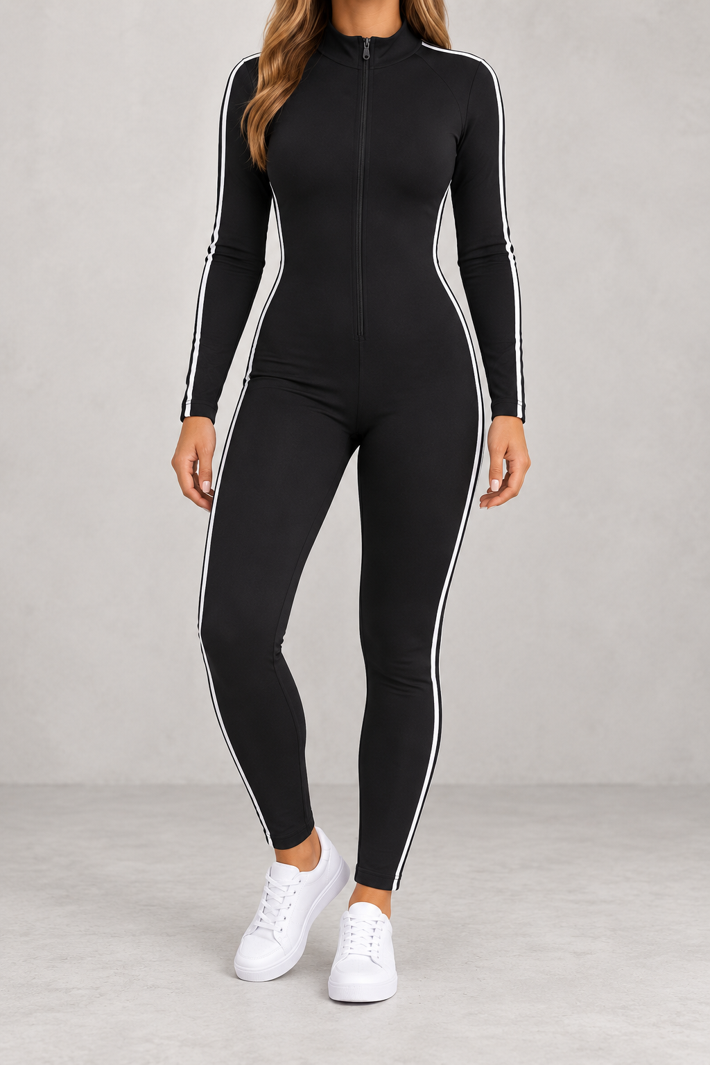 Mono deportivo negro frontal