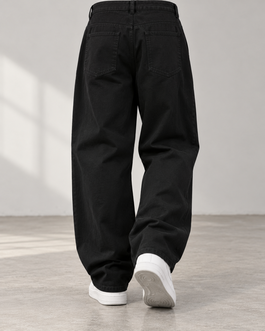 Pantalón Baggy Hombre negro - vista trasera