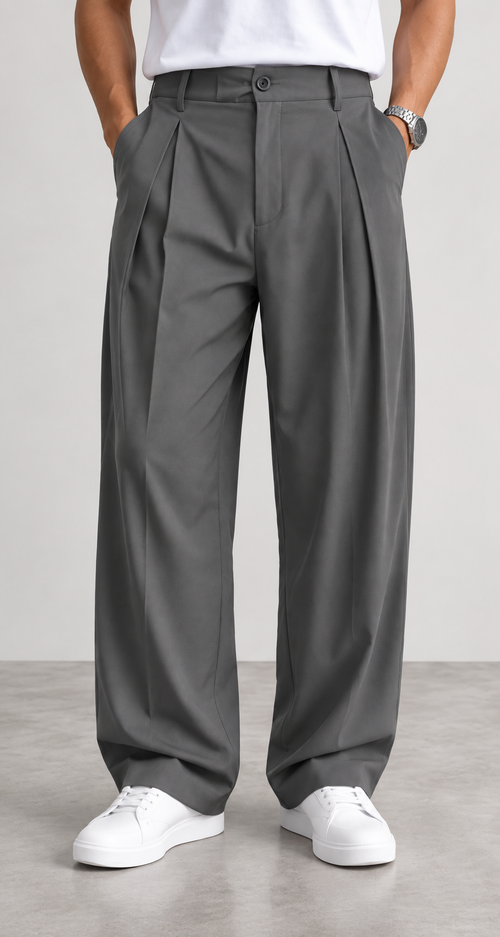 Pantalón Hombre de Pinzas Wide Leg