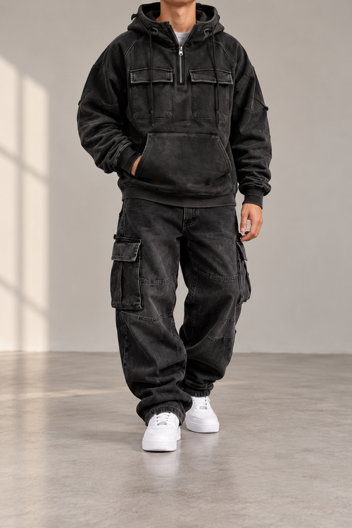 Sudadera Utility Bolsillos Hombre