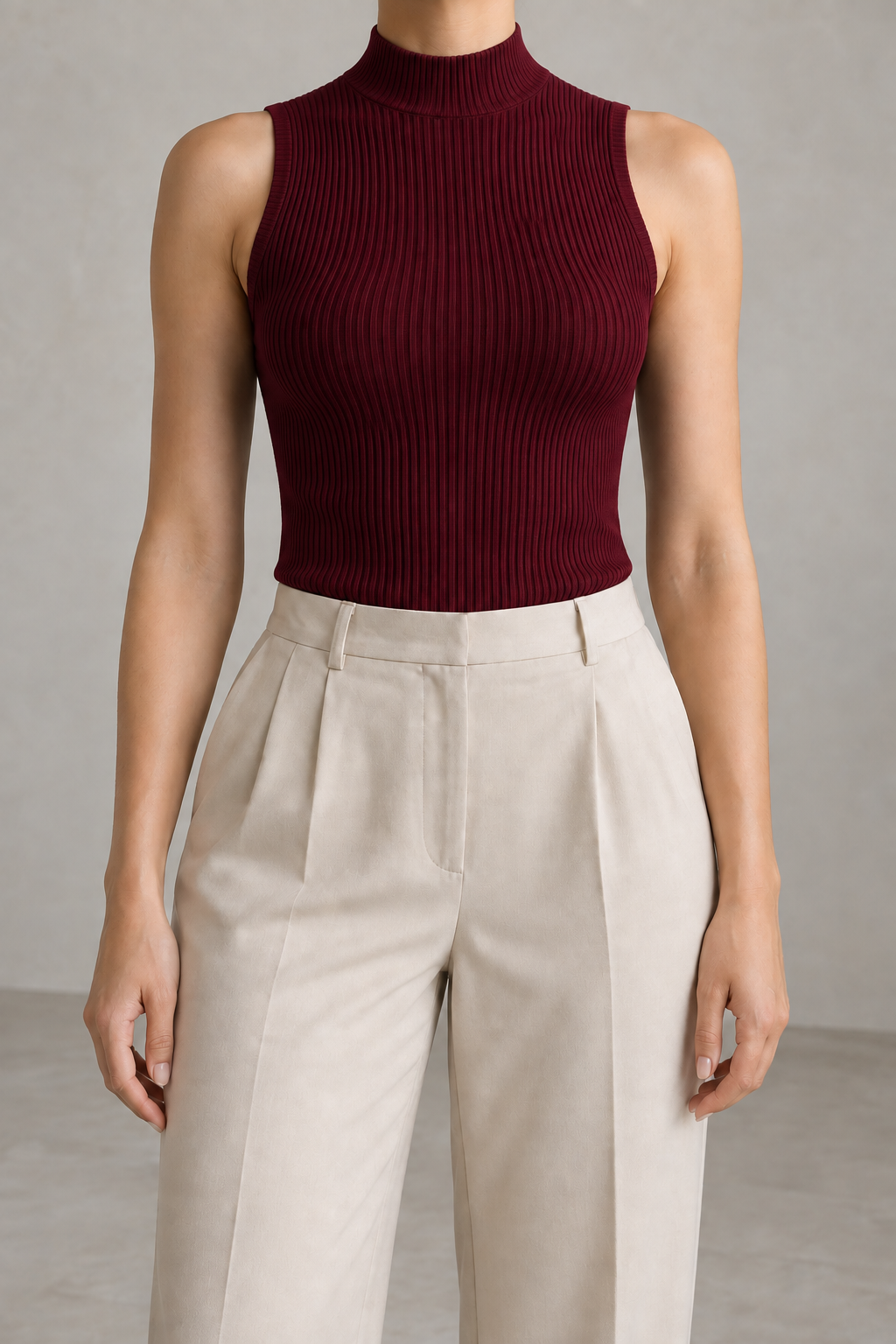 Top Cassandra burdeos frontal