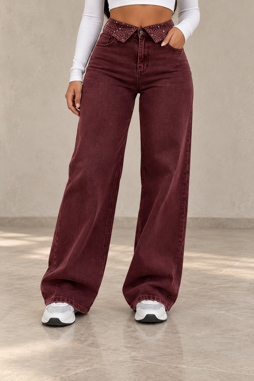 Pantalón Vaquero Wide Leg Mujer