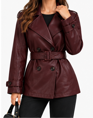Chaqueta Verona burdeos frontal limpia