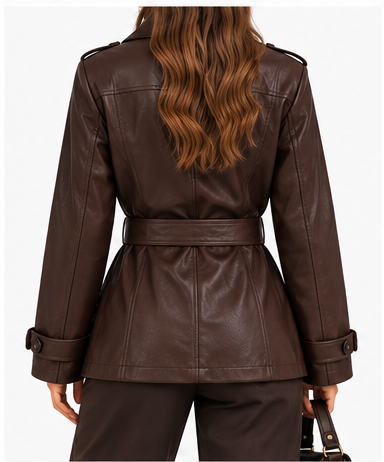 Chaqueta Verona marrón chocolate trasera limpia