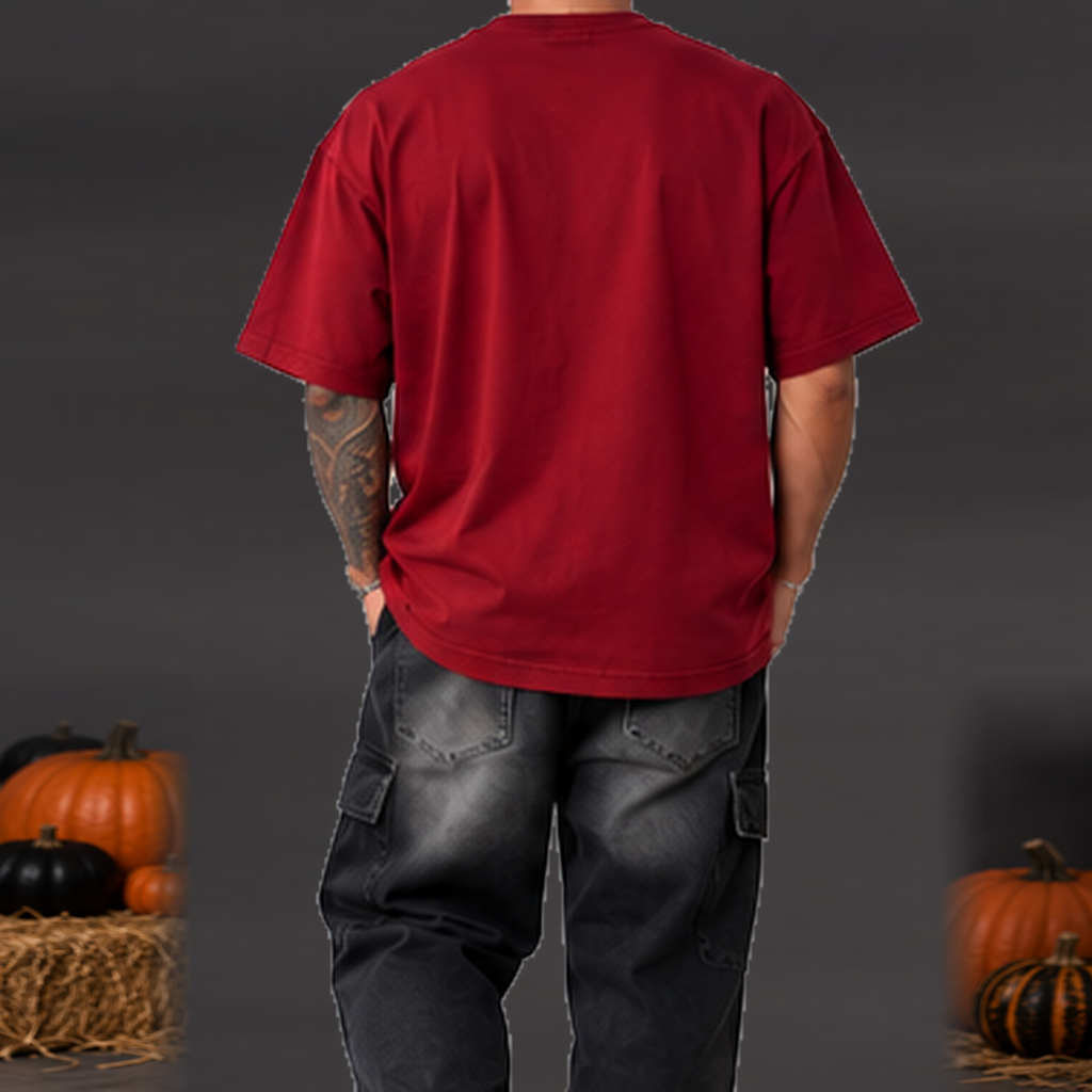 Camiseta X Sonrisa Halloween Hombre Sangre trasera